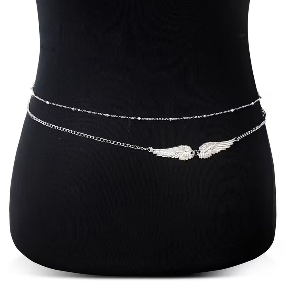 Body Jewelry Charms - Corrente de Cintura Elegante com Asas