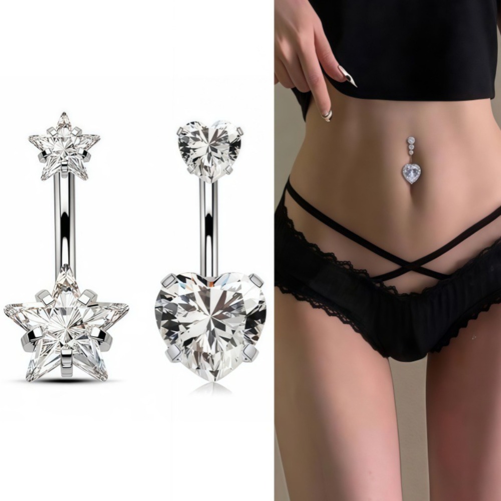 Body Jewelry Charms - Piercings de Umbigo em Aço Inoxidável