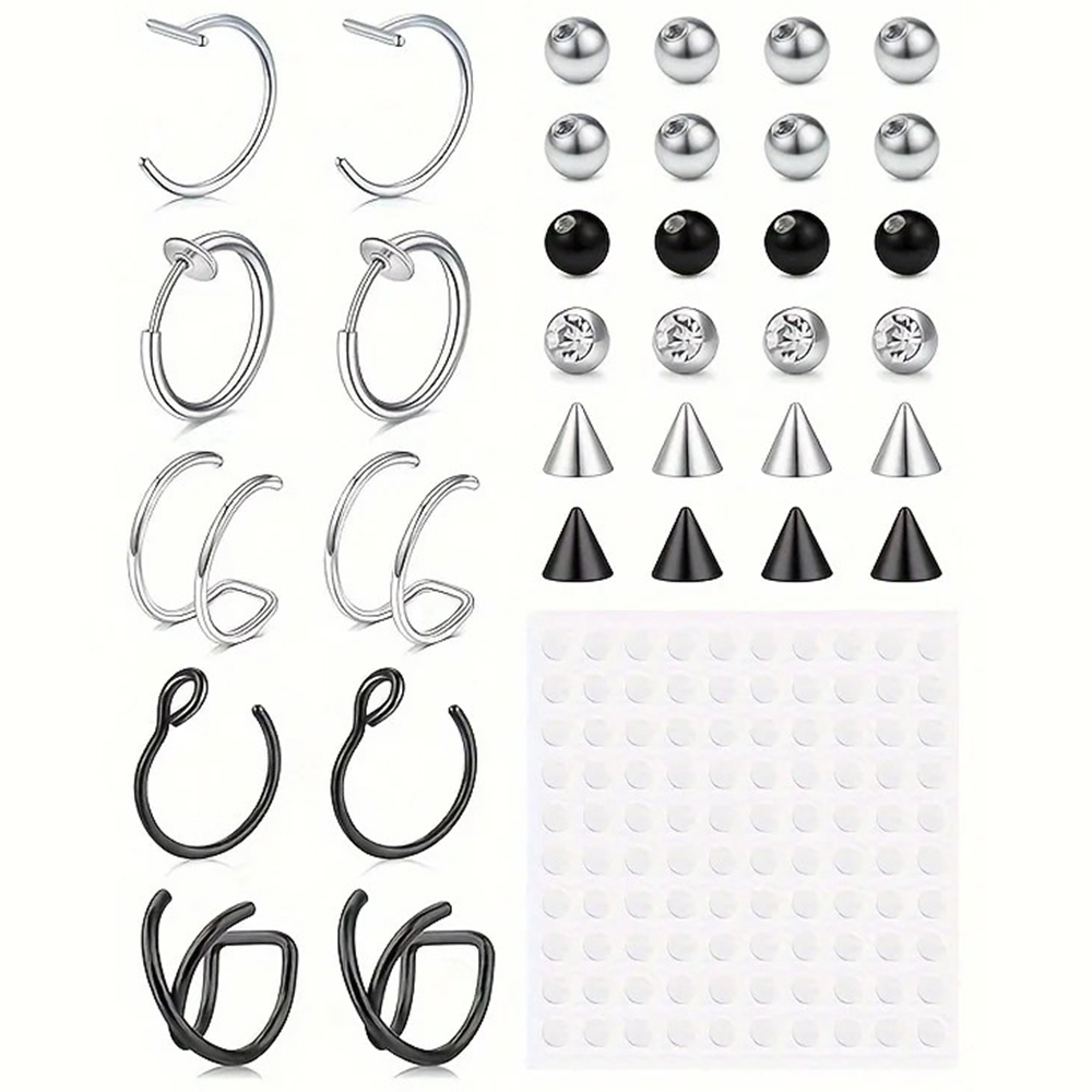 Body Jewelry Eyebrow - Piercings Falsos, Anel de Lábio Falso,