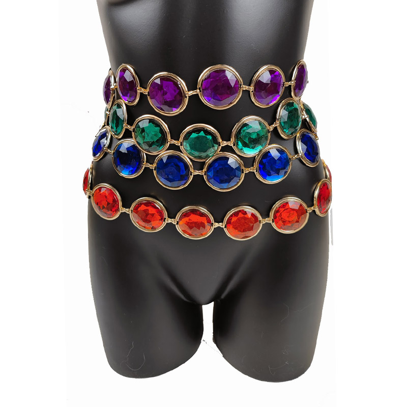 Body Jewelry High End - Corrente de corpo de pedra preciosa