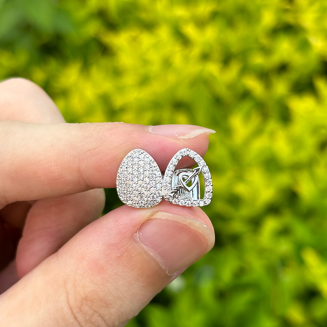 Body Jewelry Gold Plated - RACHELZ Hip Hop Duplo Amor Coração