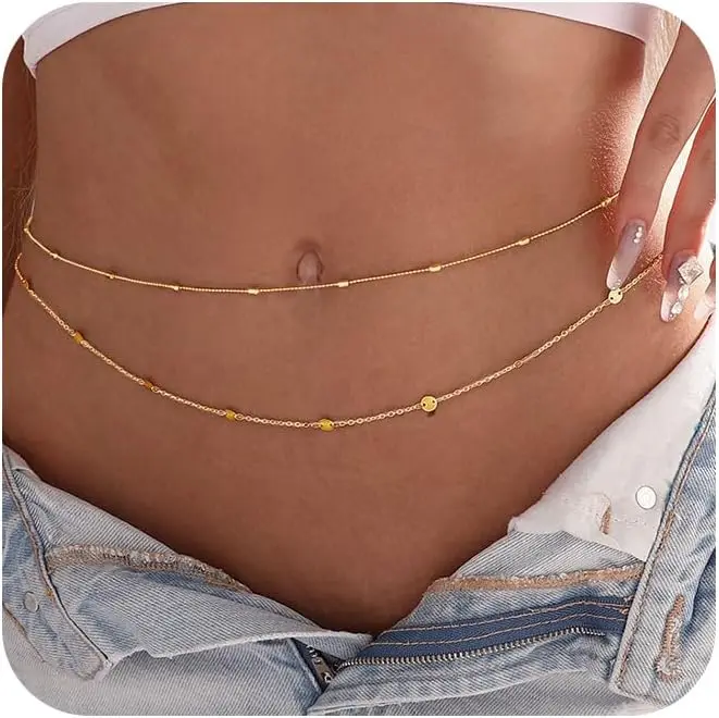 Body Jewelry Gold Plated - Mulheres à prova dwaterproof água corpo