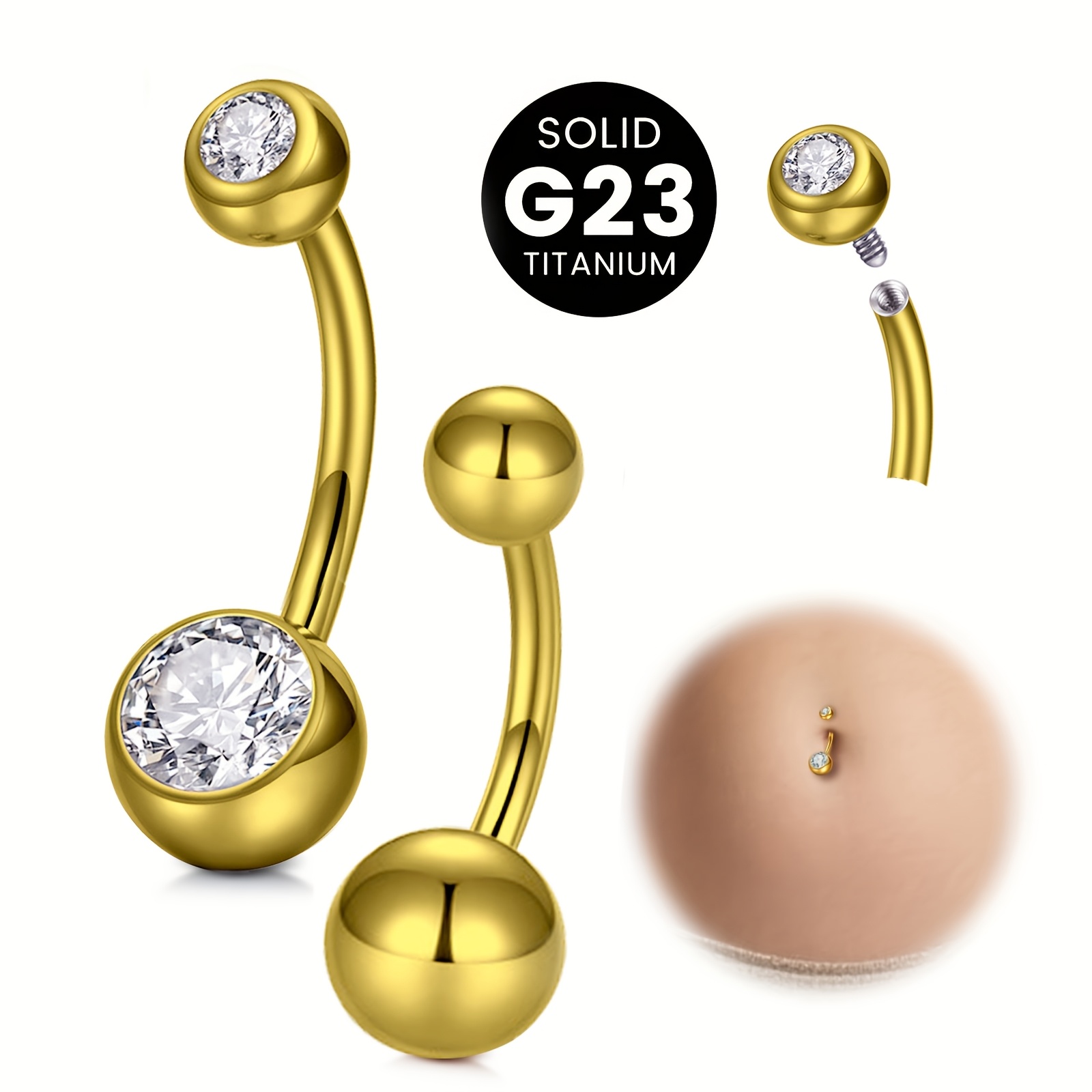 Body Jewelry High End - Piercing de umbigo feminino em liga