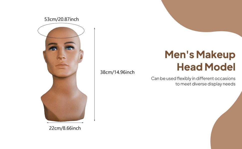 Body Jewelry Display Ideas - Cabeça de manequim masculino profissional, multifuncional,