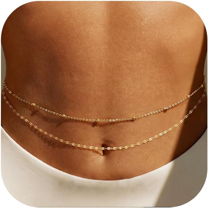 Body Jewelry Gold Plated - Cinto de Corrente Dourada 14K para