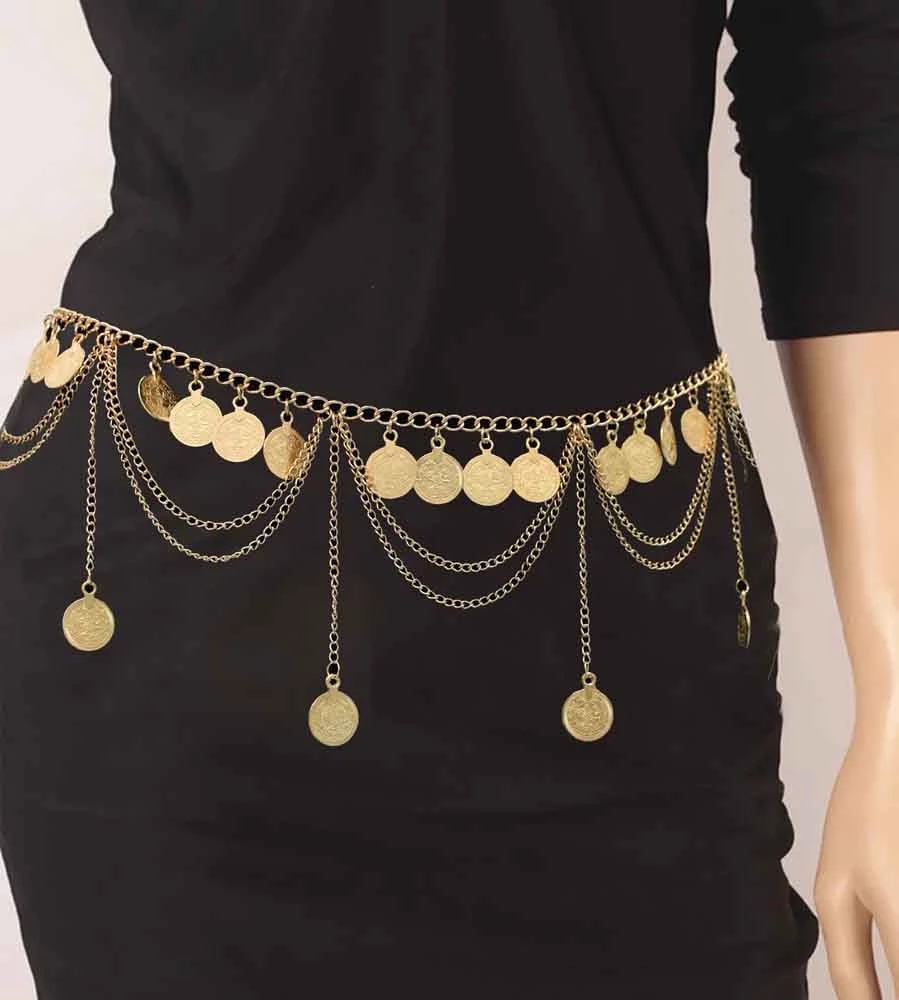 Body Jewelry Indian - Cigano tribal vintage cor de ouro