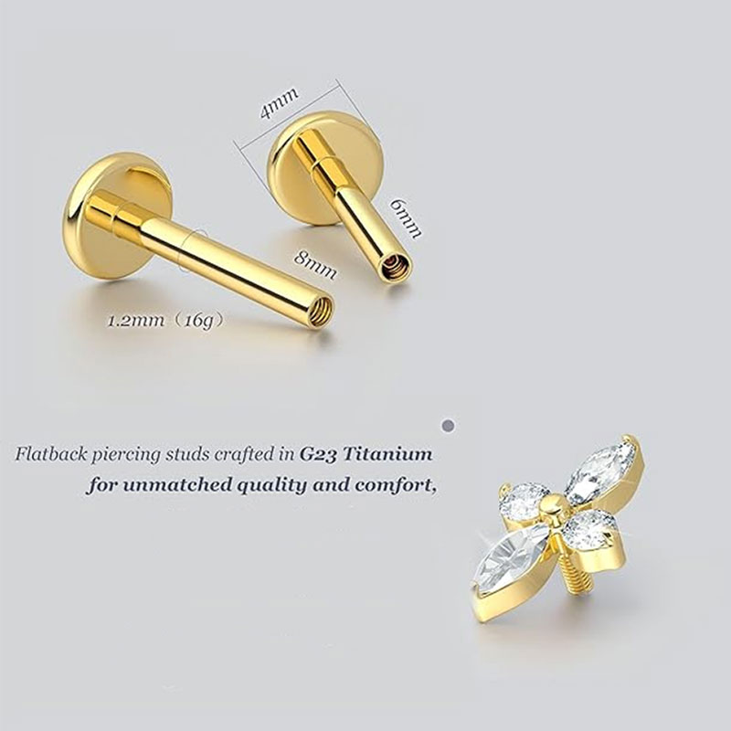 Brinco de cartilagem de titâni - Body Jewelry Threadless avaliação e preço