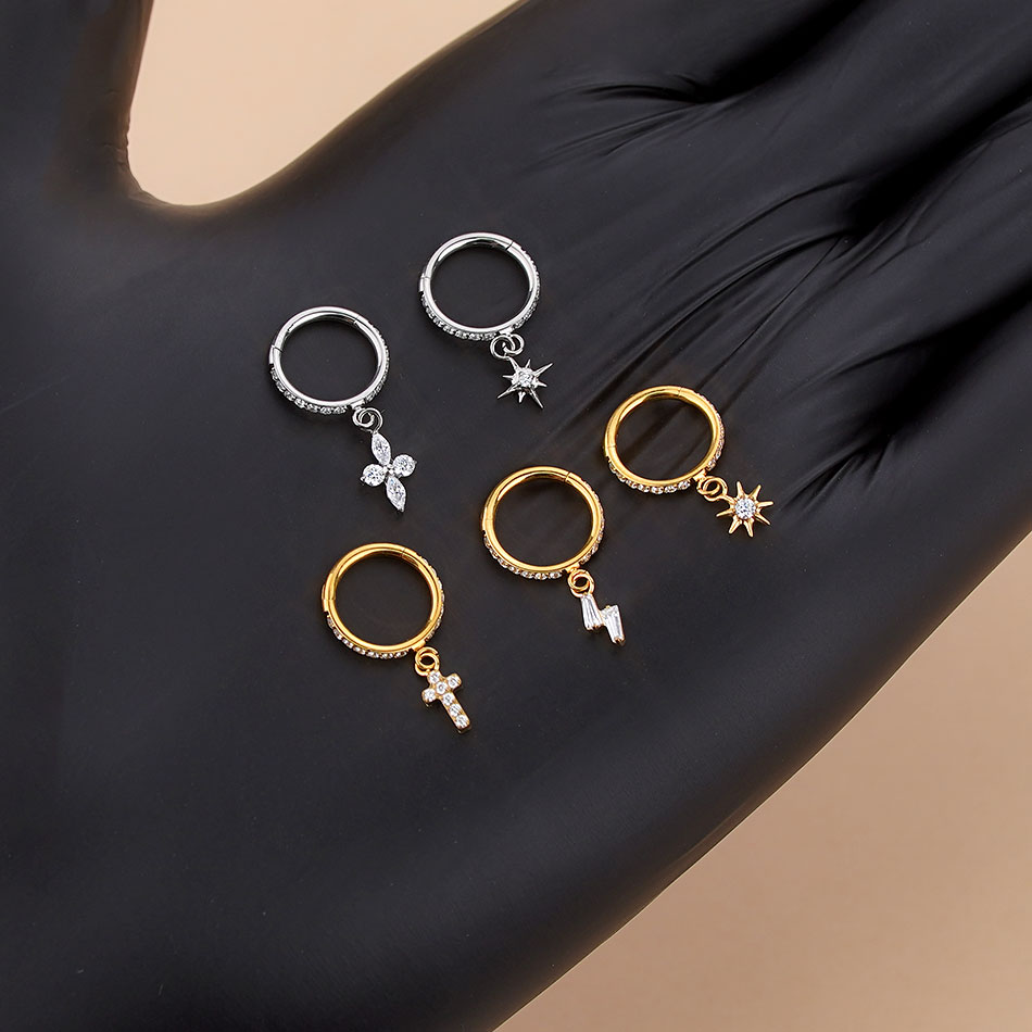 5 Peças Brincos de Argola de T - Body Jewelry Trend avaliação e preço