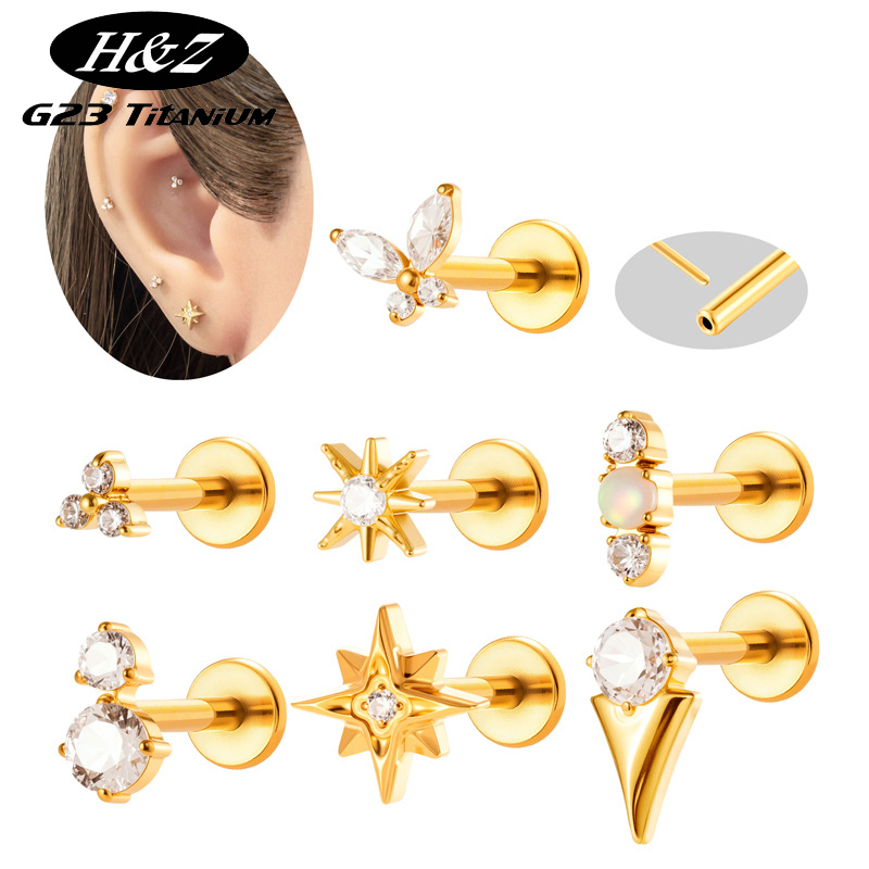 1 Peça Piercing de Titânio G23 - Body Jewelry Threadless avaliação e preço