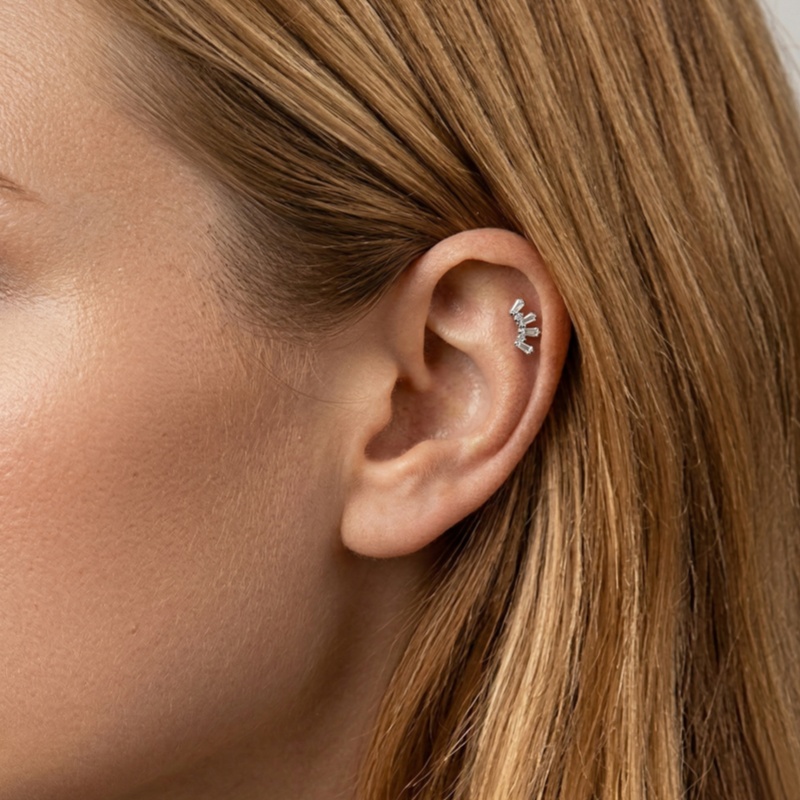 1 Peça Brinco de Titânio ASTM  - Tragus Flat Back avaliação e preço