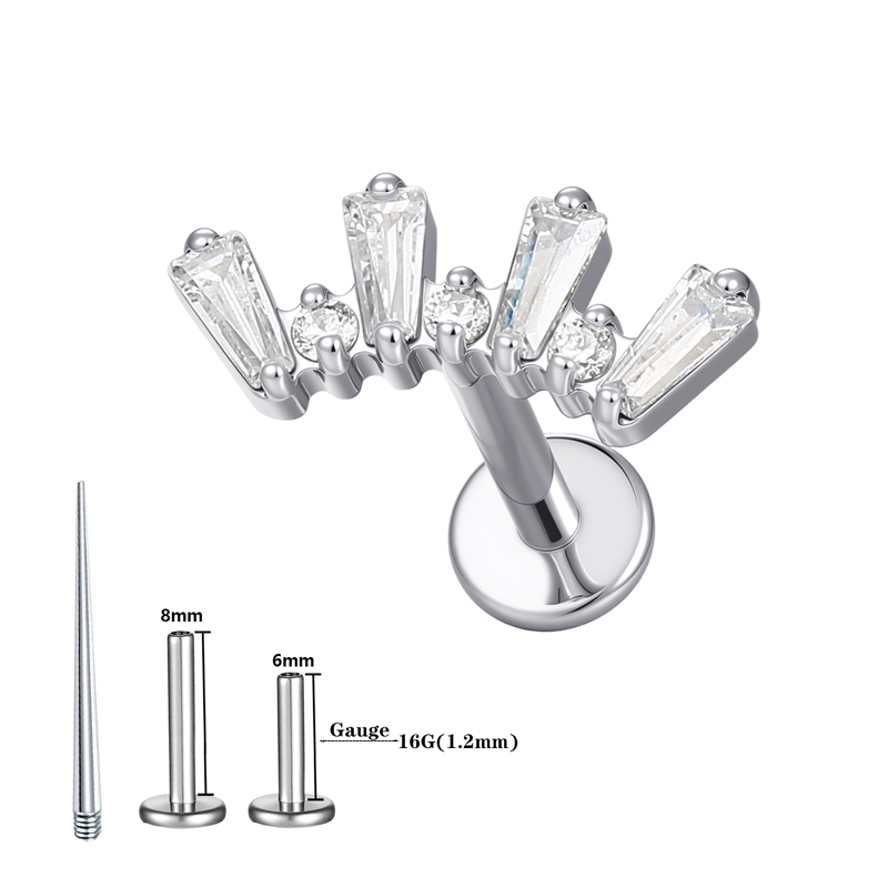 1 Peça Brinco de Titânio ASTM  - Tragus Flat Back avaliação e preço