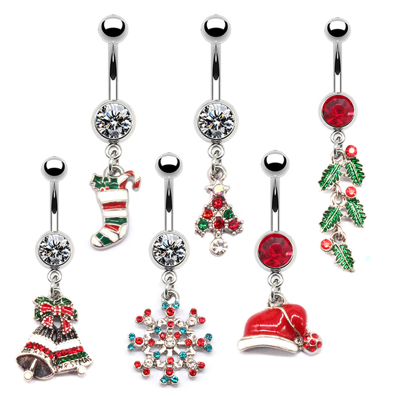 Anel de umbigo série de natal  - Body Jewelry Factory avaliação e preço