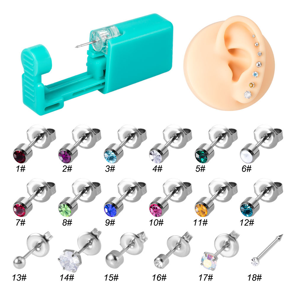 1pc descartável verde orelha p - Body Jewelry Factory avaliação e preço