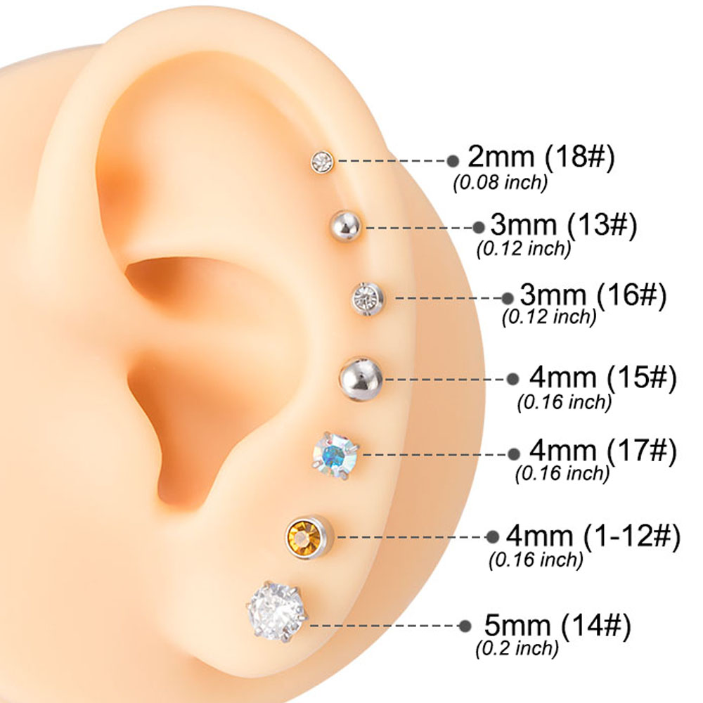 1pc descartável verde orelha p - Body Jewelry Factory avaliação e preço
