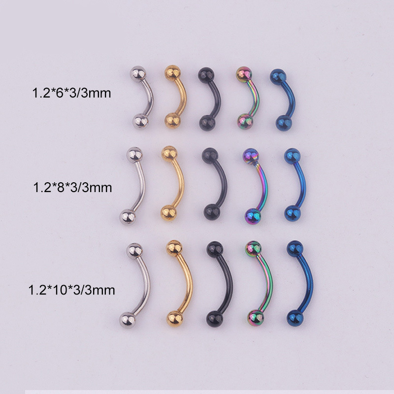 5 peças/lote 16G Aço Inoxidáve - Body Jewelry Eyebrow avaliação e preço