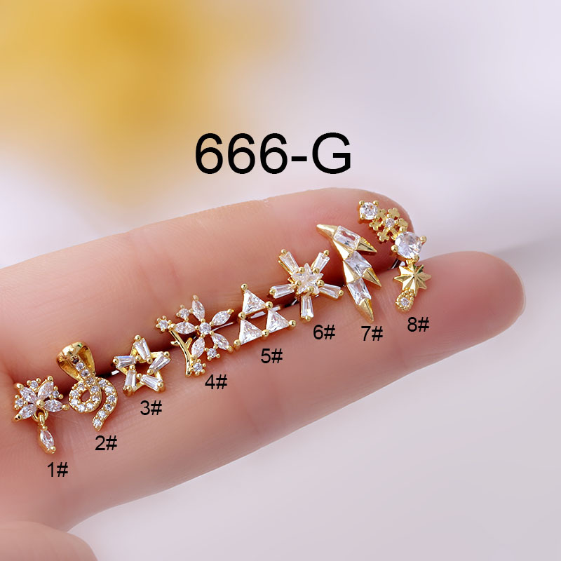 1 peça piercing de aço inoxidá - Body Jewelry Trend avaliação e preço