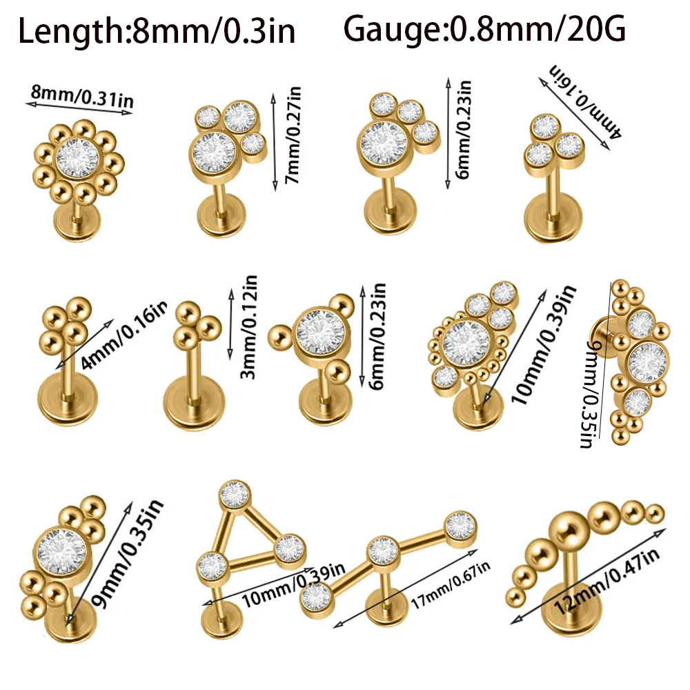 1 peça de aço inoxidável banha - Body Jewelry Threadless avaliação e preço