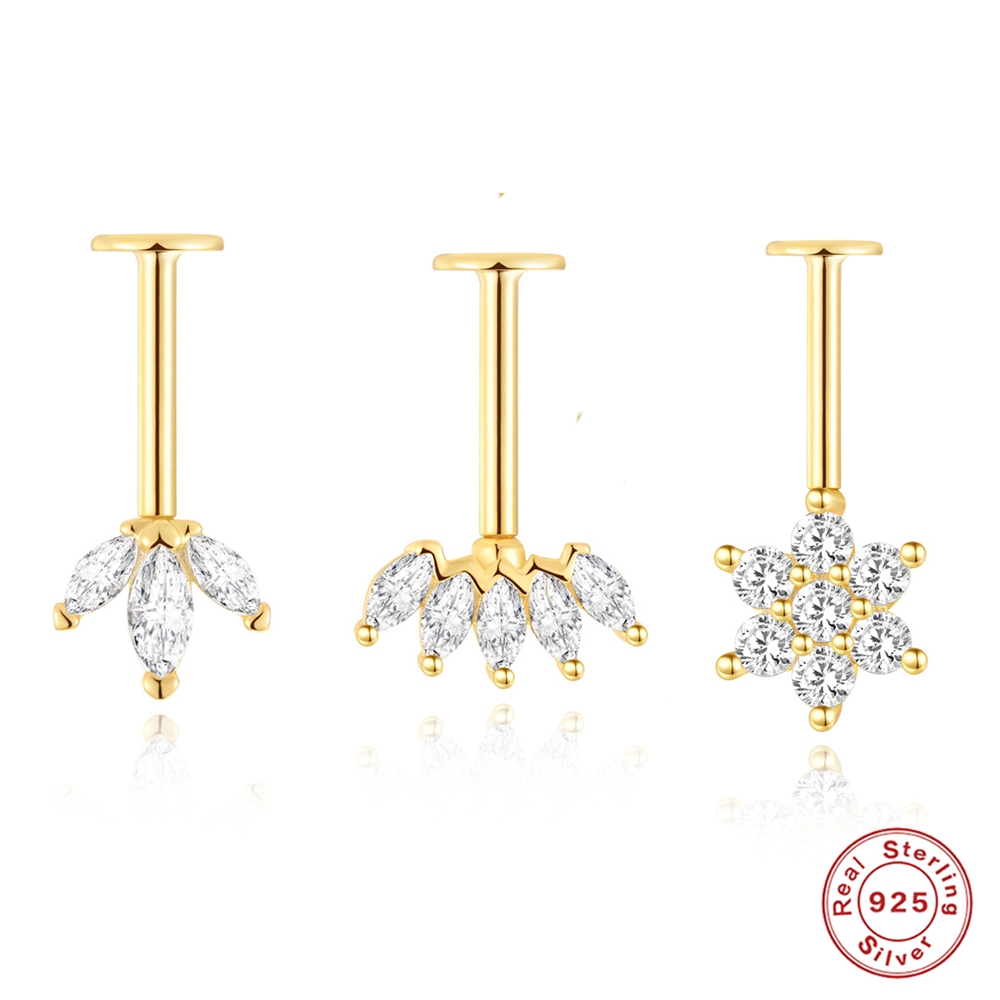 Aide 925 brinco de prata ester - Tragus Flat Back avaliação e preço