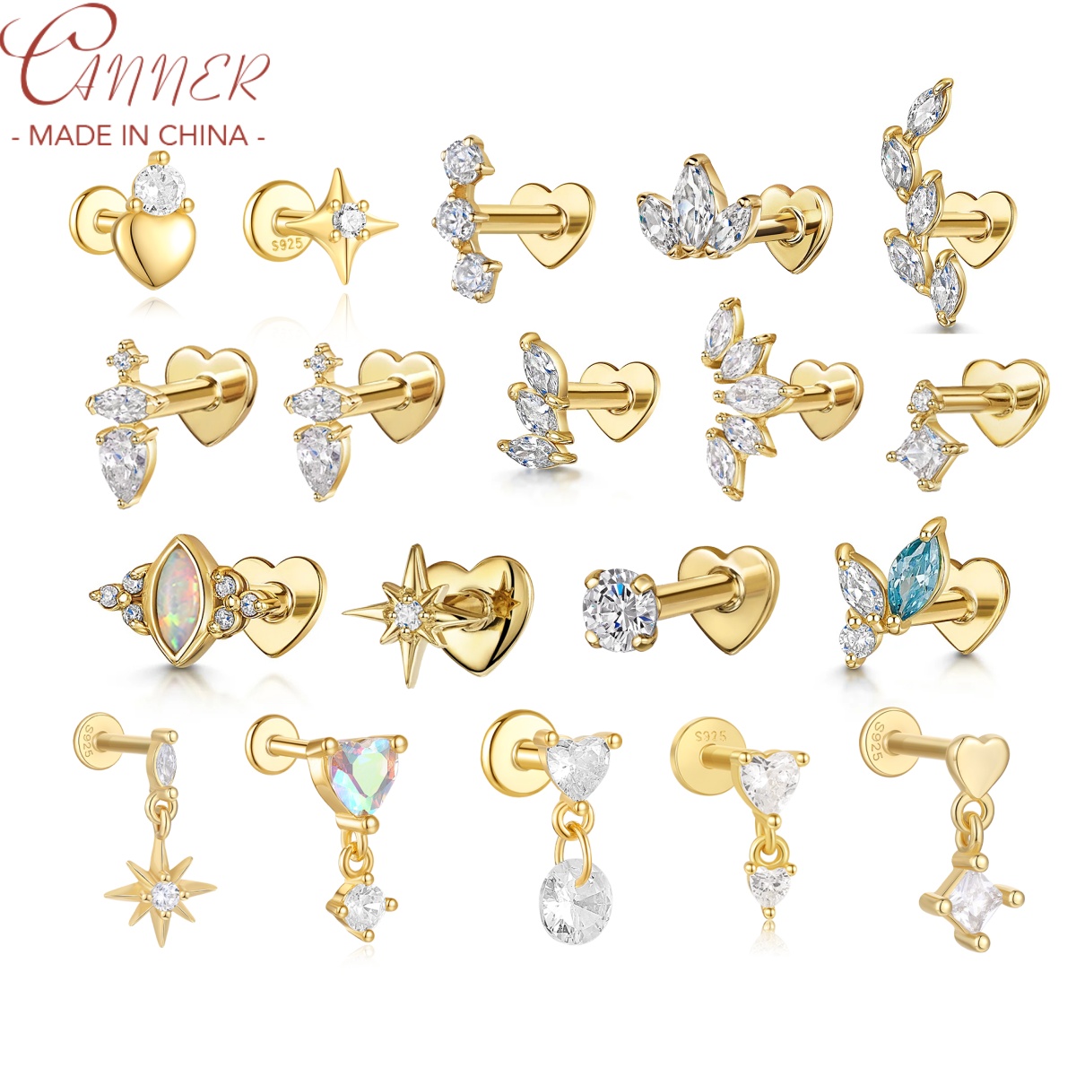 Canner 1 peça novo s925 prata  - Tragus Flat Back avaliação e preço