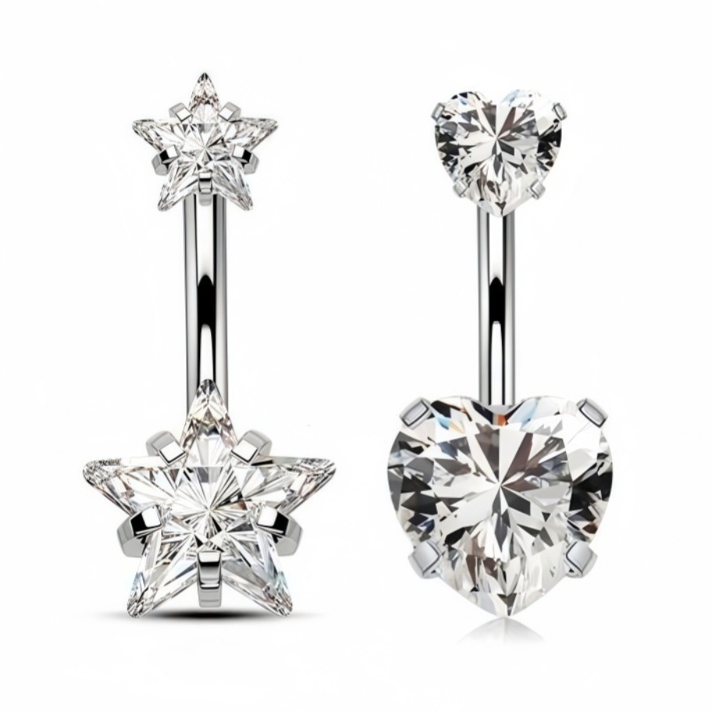 Piercings de Umbigo em Aço Ino - Body Jewelry Charms avaliação e preço