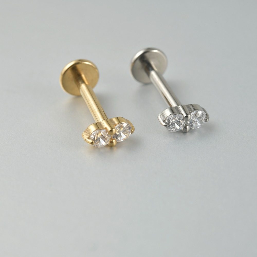 2-1 pçs titânio margarida gira - Body Jewelry Threadless avaliação e preço