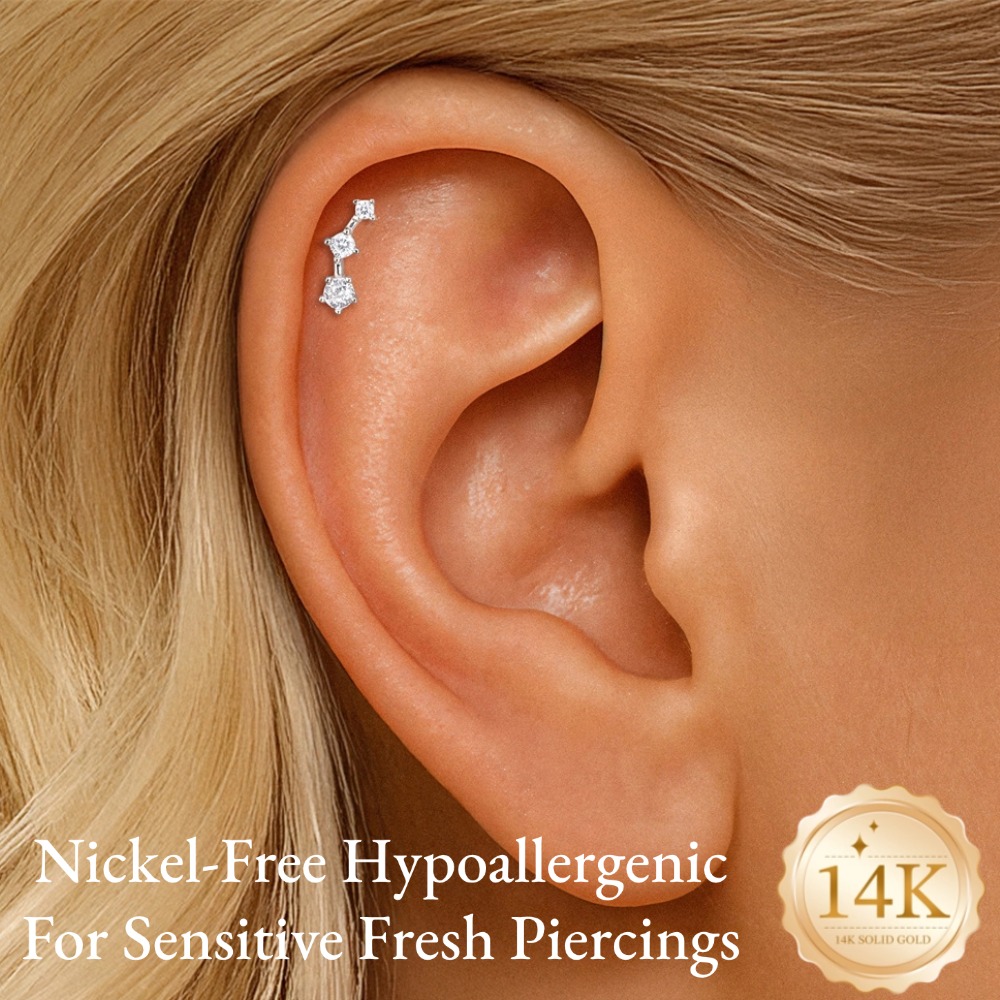 DIeSchein Brincos de Piercing  - Tragus Flat Back avaliação e preço
