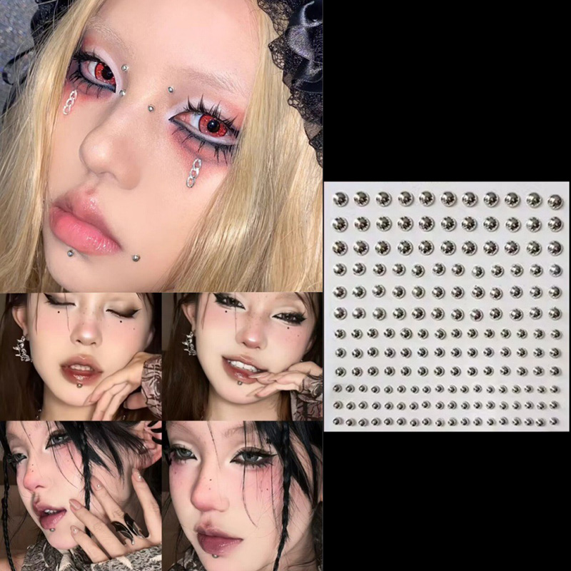 3d rosto olhos festa maquiagem - Body Jewelry Eyebrow avaliação e preço