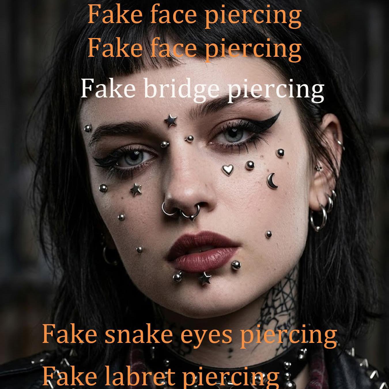 Piercings Falsos Adesivos: Pie - Body Jewelry Eyebrow avaliação e preço