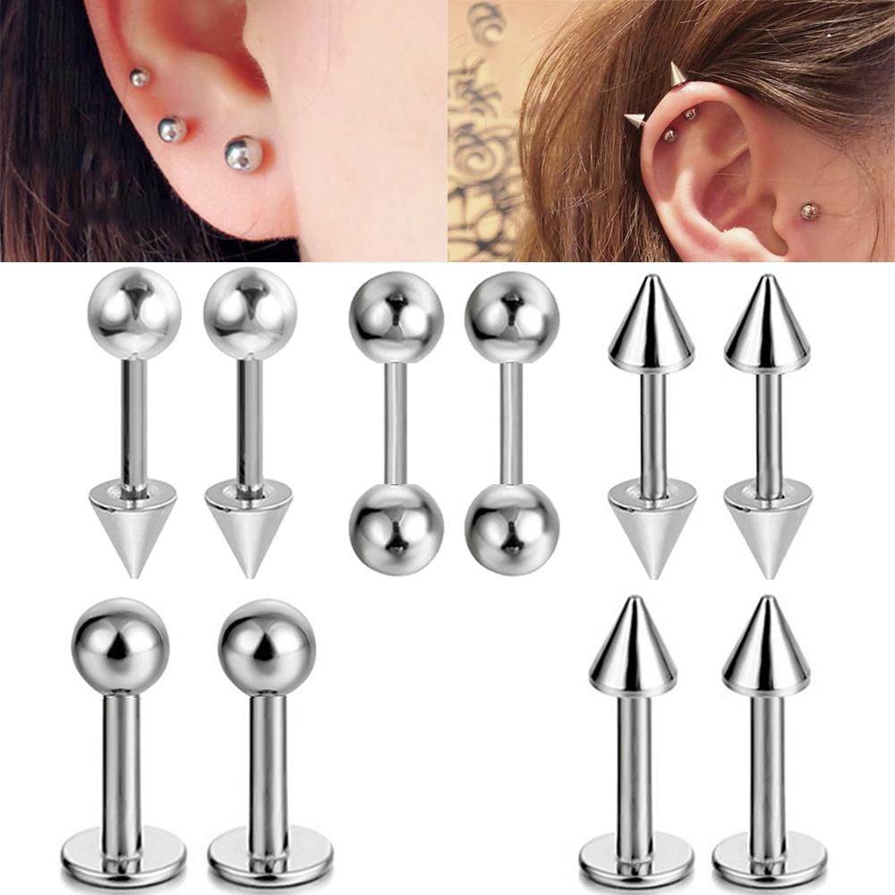 2pcs Labret de aço inoxidável  - Body Jewelry Trend avaliação e preço