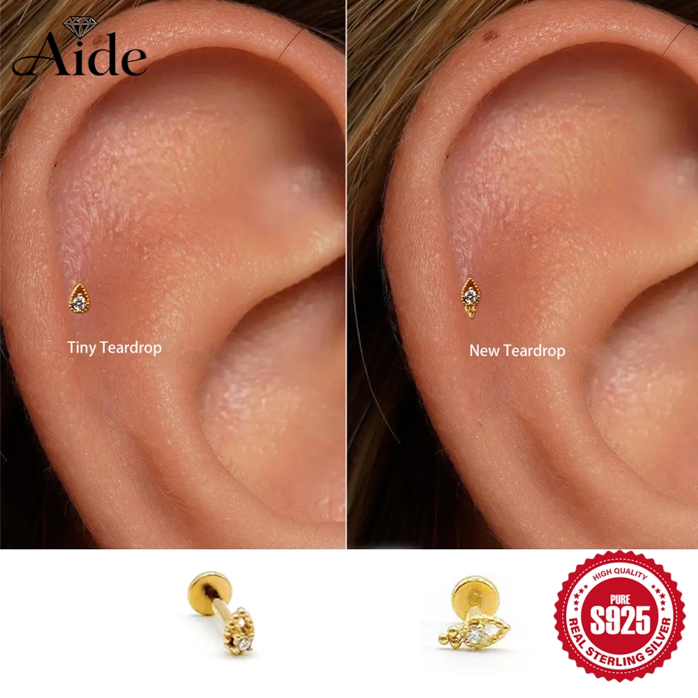AIDE1 Pc Brinco de Prata Ester - Tragus Flat Back avaliação e preço