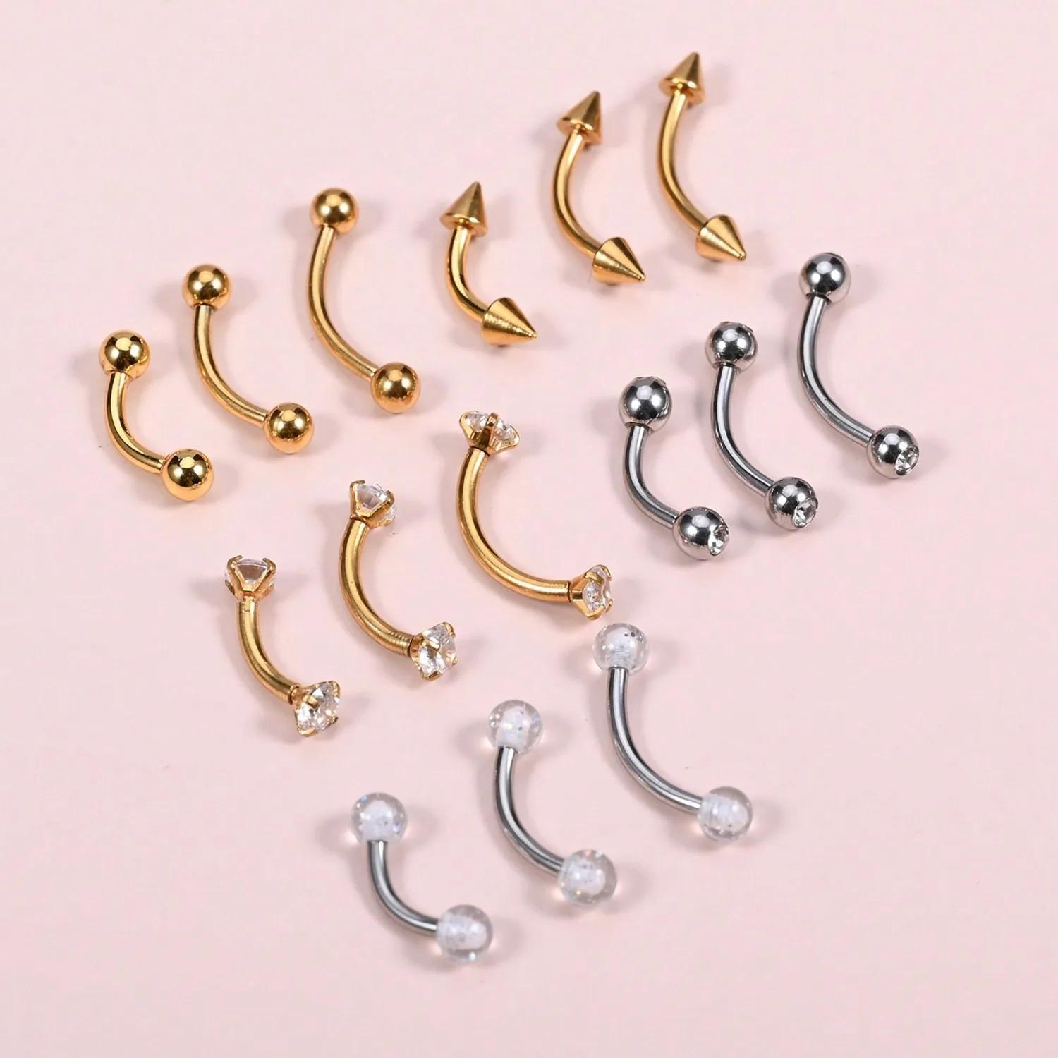 15 Peças 16g Joias para Pierci - Body Jewelry Vertical Labret avaliação e preço