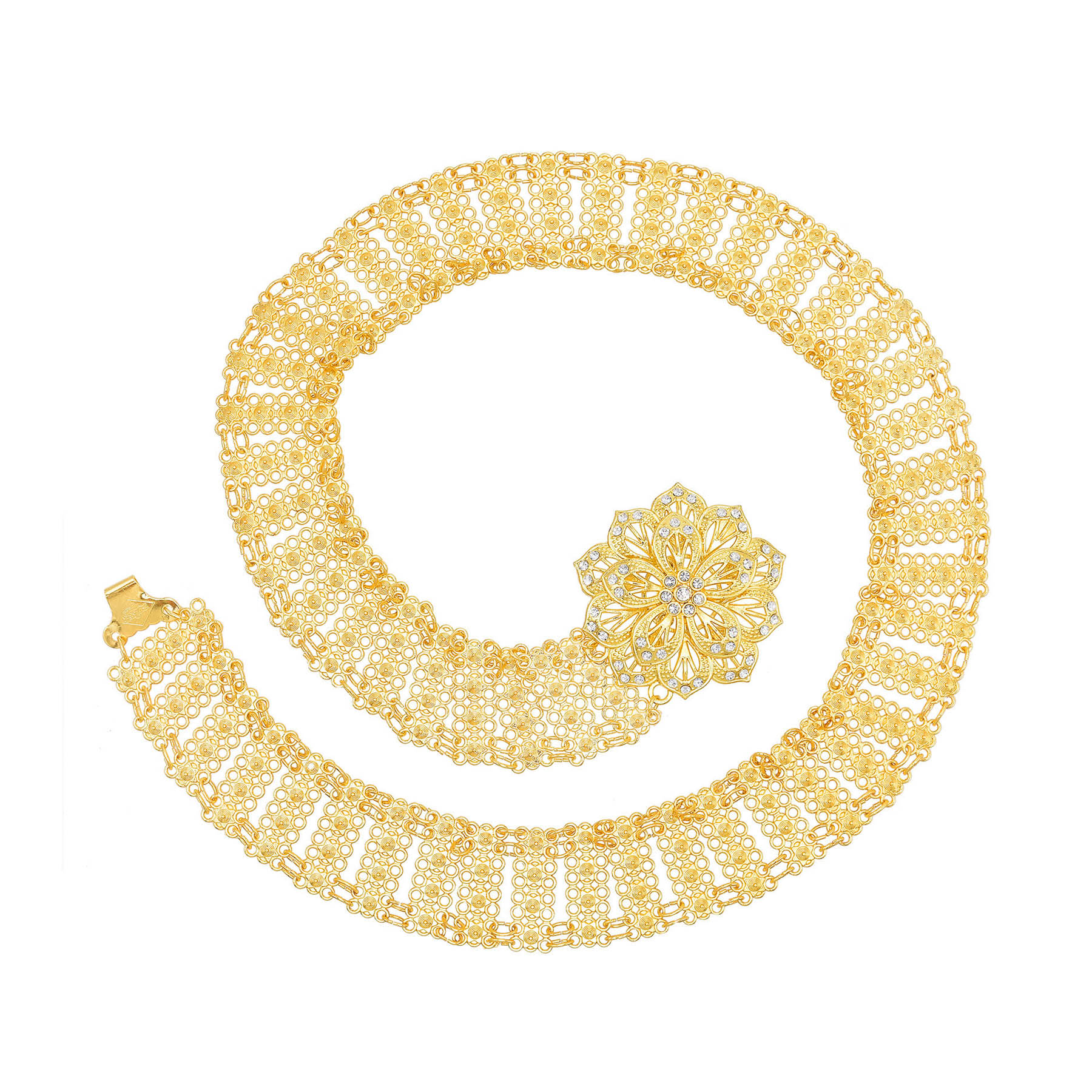 Metal dourado grande flor 3d e - Body Jewelry Indian avaliação e preço