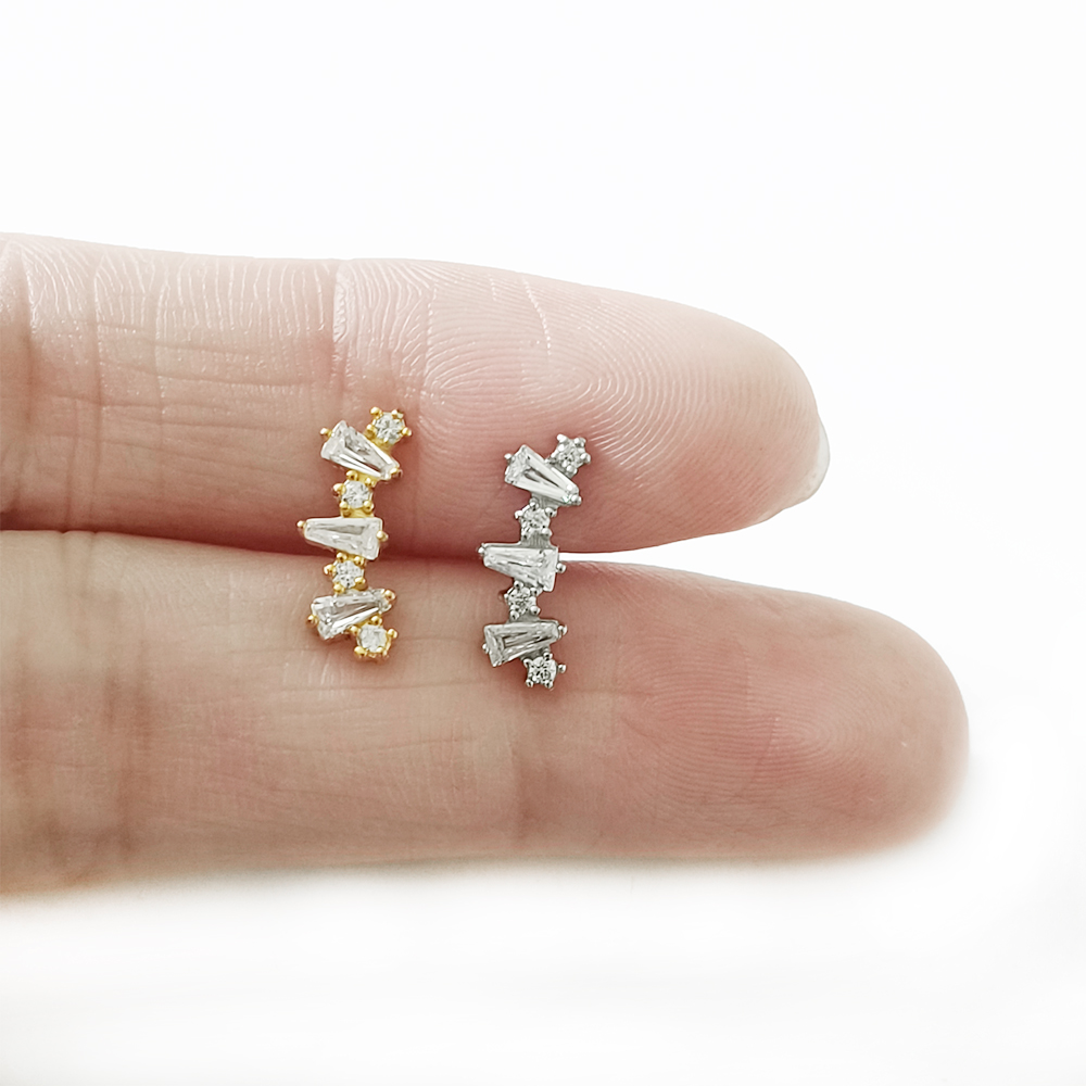 Interno rosca Cubic Zirconia L - Tragus Flat Back avaliação e preço