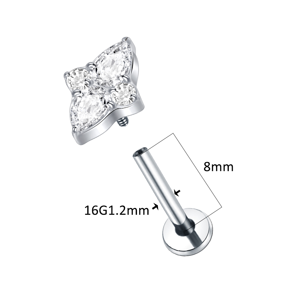 Titânio Labret Lip Stud para M - Body Jewelry Trend avaliação e preço