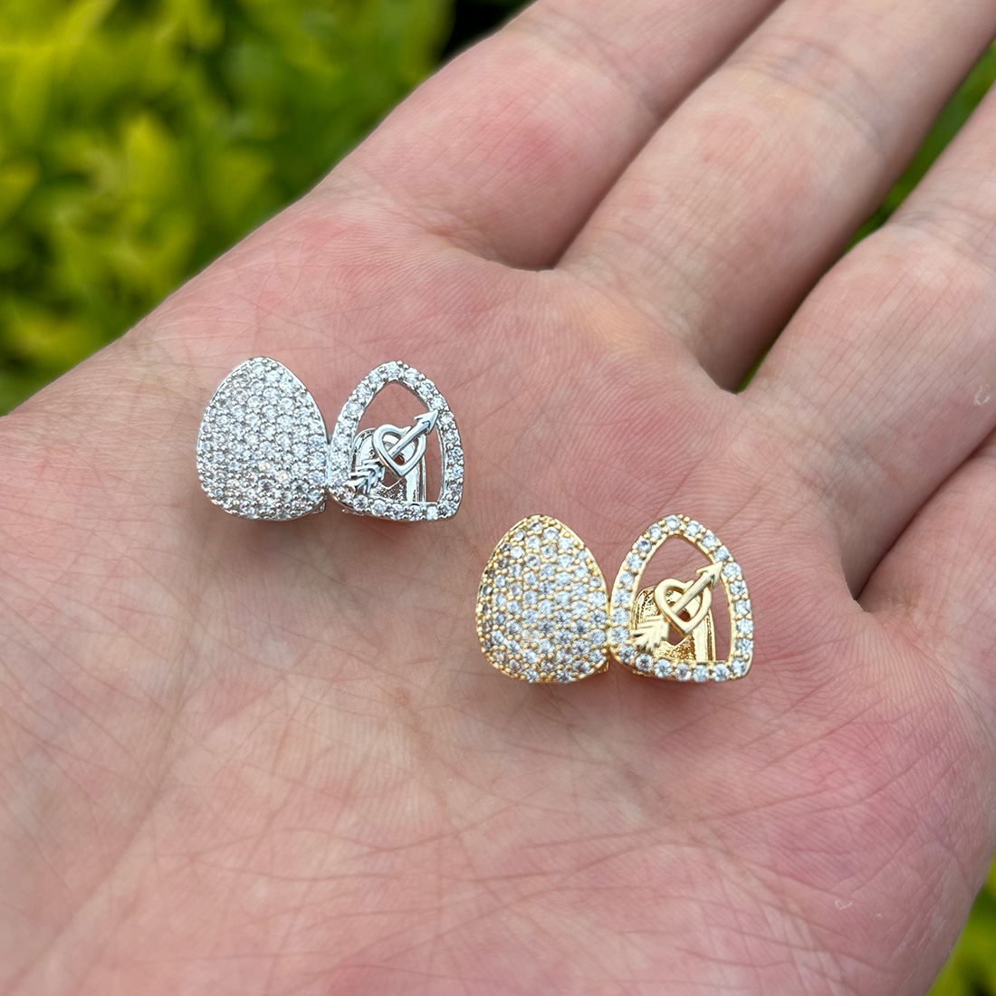 RACHELZ Hip Hop Duplo Amor Cor - Body Jewelry Gold Plated avaliação e preço
