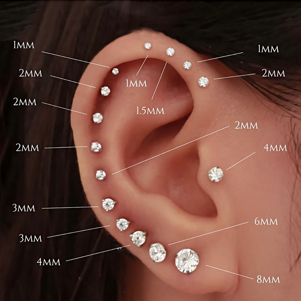 Aço cirúrgico Zircão Piercing  - Body Jewelry Threadless avaliação e preço