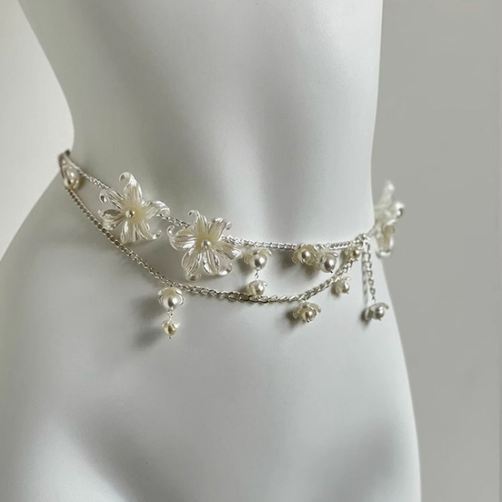 Moda elegante pérola cintura c - Body Jewelry Ends avaliação e preço