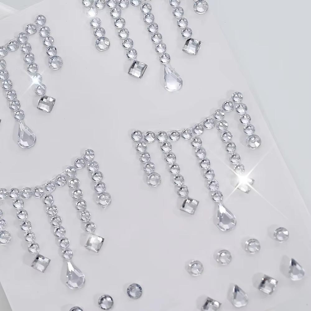 1/5 Folhas Face Jewels Sticker - Body Jewelry Eyebrow avaliação e preço