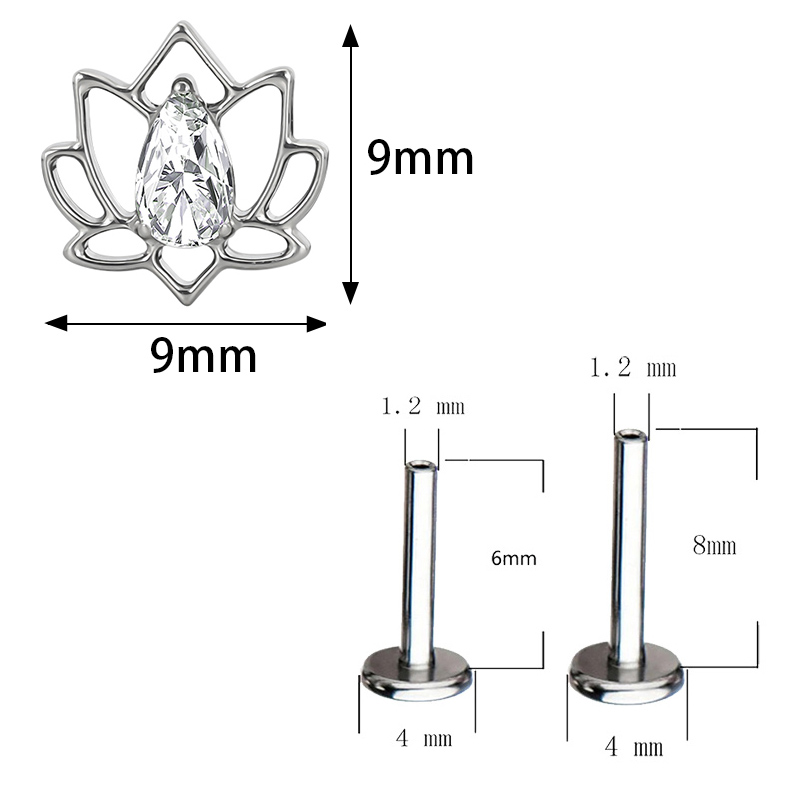 ASTM F136 Titanium Ear PIERC B - Body Jewelry Factory avaliação e preço