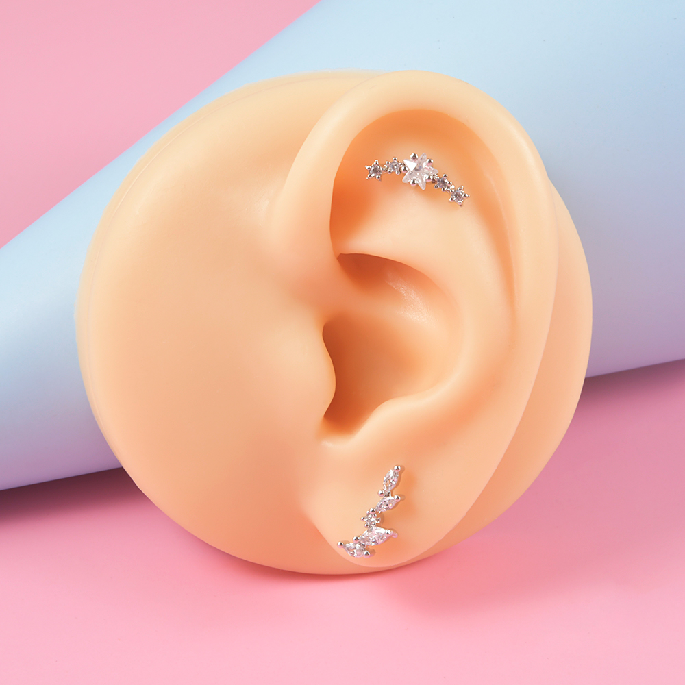 Aço cirúrgico Zircão Labret, T - Body Jewelry Threadless avaliação e preço