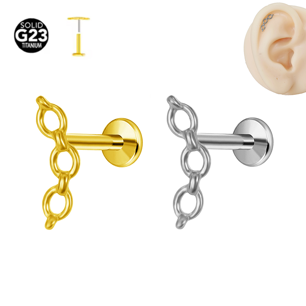 Piercing labret de titânio AST - Body Jewelry Threadless avaliação e preço