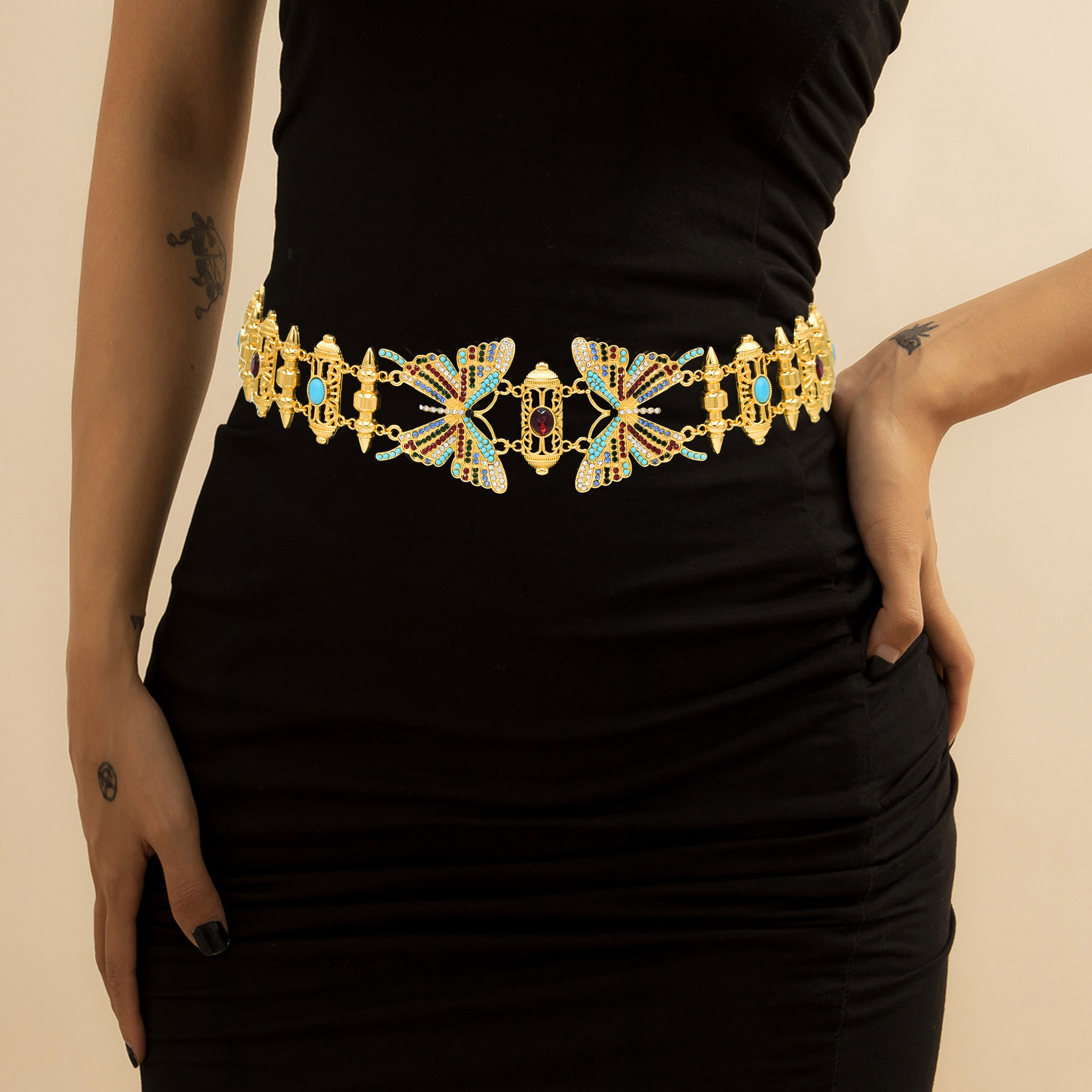 Moda borboleta cintura barriga - Body Jewelry Indian avaliação e preço